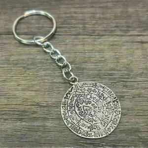 Greek Minoan Phaistos Medallion Dish on Keychain